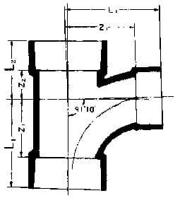 IMPA 732901 – Y-Piece Reducing Pvc 90deg, Long Radius F/Drain Size 40x30