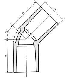 IMPA 733015 – Elbow Pvc 45deg, For Water Supply Size 13