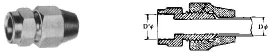 IMPA 733727 – Union Soldering Flared Female, Brass 3/8""X1/2""