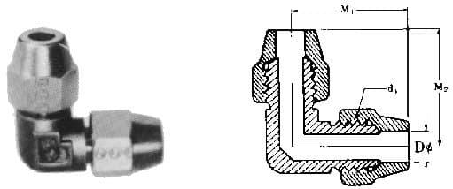 IMPA 733742 – Elbow Flared 90deg Brass, 8x8mm