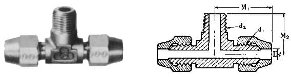 IMPA 733784 – Tee Flared Male End Brass, 10mmxpt1/4