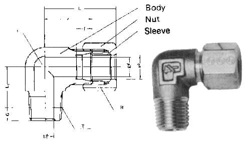 IMPA 734081 – Elbow Male Flareless Brass, 4mmxpt1/8