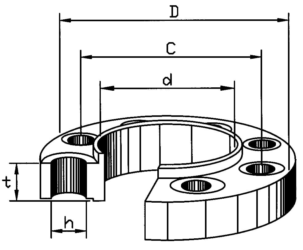 IMPA 735752 – Flange Carbon Steel Slip On, Raised Face Din86029 Pn10 15mm
