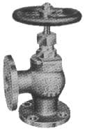 IMPA 750134 – Angle Valve Bronze Flanged-End, F7302 5kg-32mm