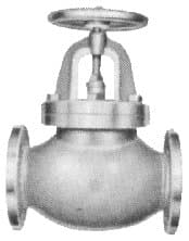 IMPA 751102 – Globe Valve Screw Down Check, C-Iron Flanged F7353 5kg-65mm