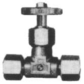 IMPA 752101 – Needle Valve Straight Brass, W/Ring Nut Both Ends 6x1/4