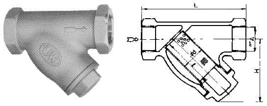 IMPA 752425 – Y-Strainer Bronze Screwed-End, 16kg-25a