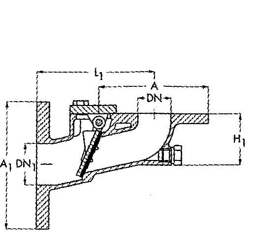 IMPA 754271 – Storm Valve Din Carbon Steel, 90deg. Standard #1205 50mm