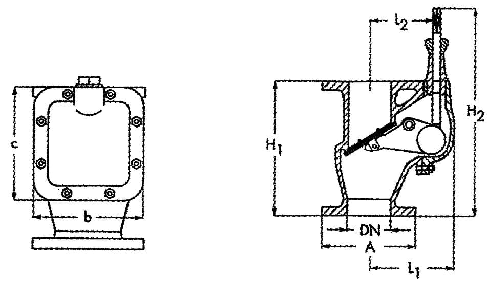 IMPA 754288 – Storm Valve Din Carbon Steel, Vertical Standard #1208 100mm
