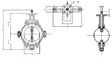 IMPA 754680 – Valve Butterfly Cast Iron Din, Teflon Lined #58 350mm
