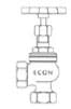 IMPA 755115 – Angle Valve Din Bronze Screwed, #250h 1""