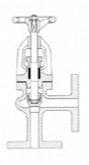 IMPA 755181 – Angle Valve Din Bronze Flanged, Pn10/16 Heavy Type #1271 50mm