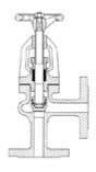 IMPA 755220 – Angle Valve Din Bronze Flanged, Pn10/16 #1271din 40mm