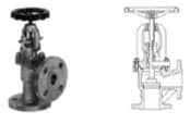 IMPA 755341 – Angle Valve Din Carbon Steel, Flanged Pn25/40 #418 15mm