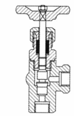 IMPA 755375 – Angle Valve Din Forged Steel, Femaled Pn400 #354 3/4""X15mm