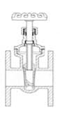 IMPA 755544 – Gate Valve Bronze Din Flanged, Pm10/16 #291d 32mm