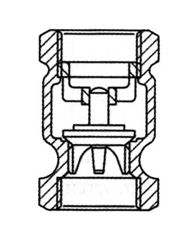 IMPA 755793 – Check Valve Din Bronze Screwed, Lift Type #507 3/4""