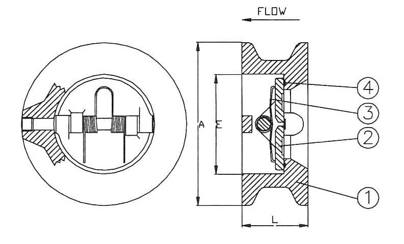 IMPA 756078 – Valve Check Duo Cast Iron Din, #4101 250mm