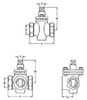 IMPA 756111 – Gland Cock Din Bronze Threaded, 3-Way #13 1/4""