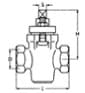 IMPA 756156 – Gland Cock Din Cast Iron, Threaded 2-Way #51 2""