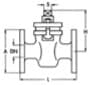 IMPA 756167 – Gland Cock Din Cast Iron, Flanged Pn10 2-Way #52b 65mm
