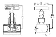 IMPA 756243 – Needle Valve Stainless Steel, Din Npt #1226s 1/2""
