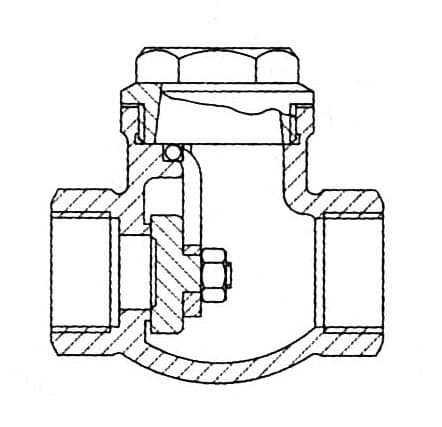 IMPA 757312 – Check Valve Ansi 150 Bronze, Swing Type Npt #1430 3/4""
