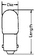IMPA 790610 – Lamp Pilot Tubular Clear Ba-9s, 110v 5w 10x28mm