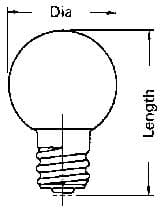 IMPA 790652 – Lamp Pilot Globular Clear E-10, 12v 2w 11x23.5mm