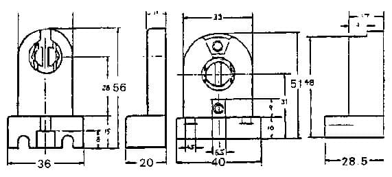 IMPA 791522 – Fl-Lamp Holder Rotor-Type, Phenol Resin 250v 3a