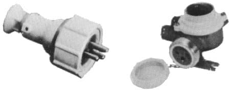 IMPA 792883 – Plug&Receptacle W/Switch 3pin, Watertight Hna Synthetic Resin