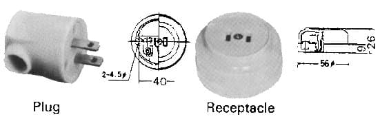 IMPA 792951 – Plug 2-Flat Pin Non-Watertight, Phenol Resin