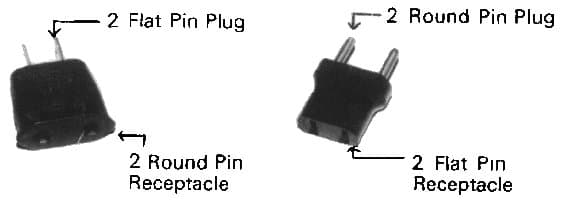 IMPA 792961 – Plug Adaptor 2-Flat Pin Plug, & 2-Round Pin Receptacle