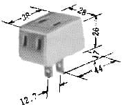IMPA 792981 – Receptacle 2-Flat Pin 3-Way, With One Way Plug