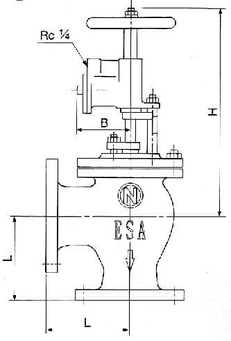 IMPA 874584 – Valve Shut-Off Emergency Din10, Angle Wire Pull Esa-65-Wr